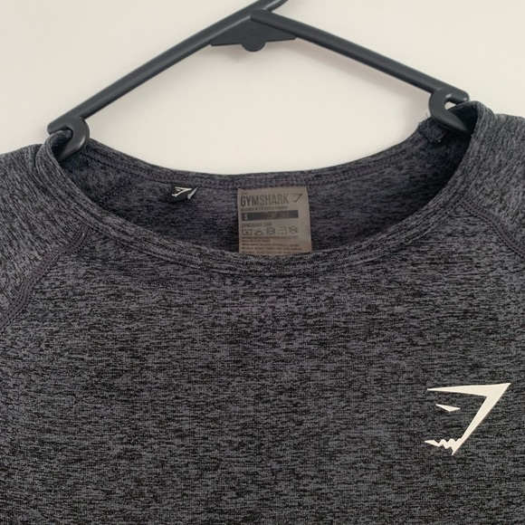 SOLD GYMSHARK Charcoal Vital Seamless 2.0 T-shirt - Picture 3 of 4